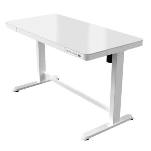 ACCORTO Smart adjustable Desk Glass White
