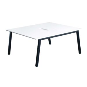 Office Interiors Double bench starter white and black