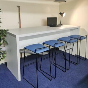 new stock poseur height white breakout table