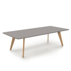 LBA2712F - Shaped Rectangular Boardroom Table Oak legs